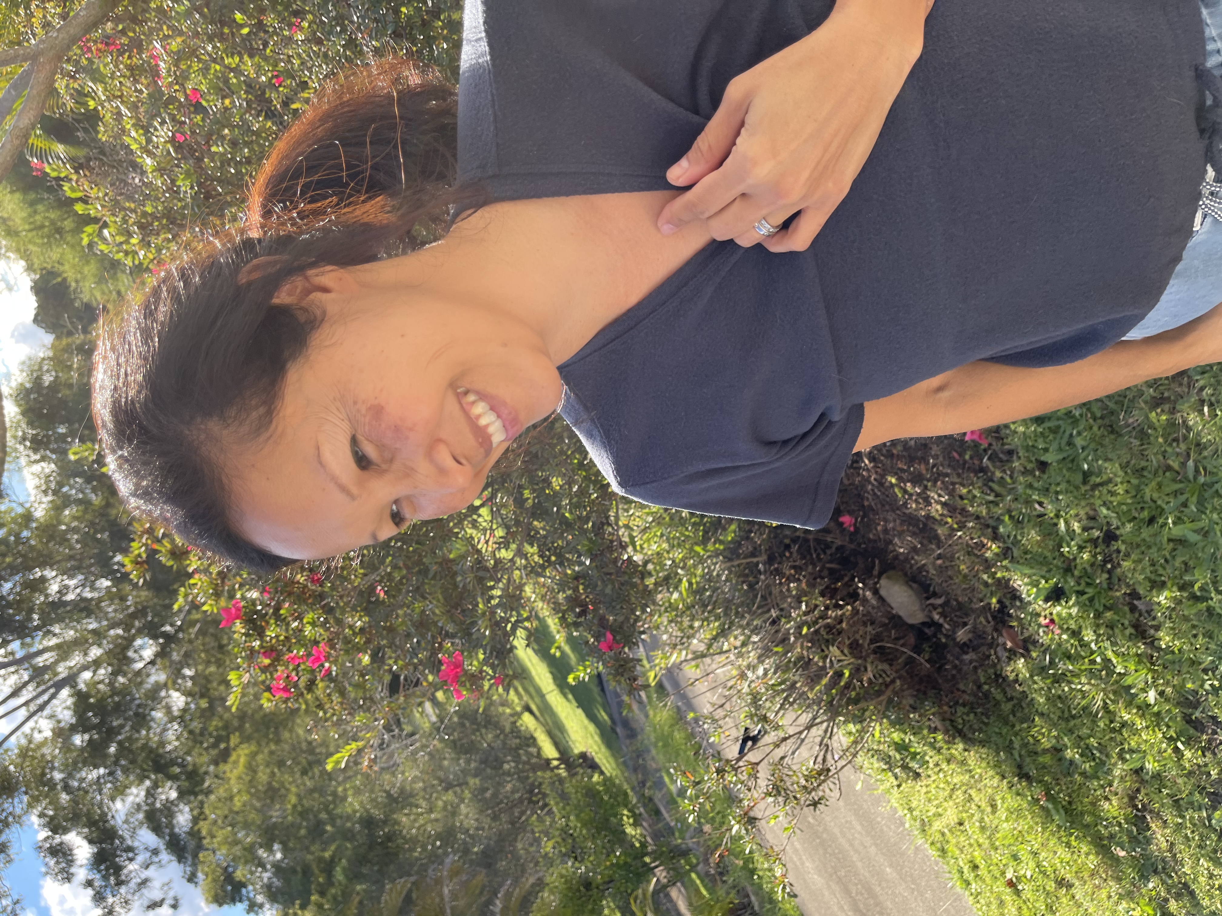Charmaine Lee in the clinic garden